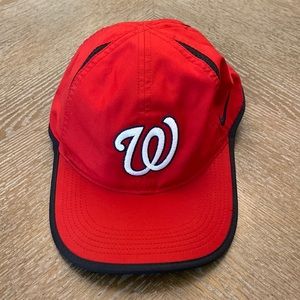 Washington Nationals Nike Featherlight Baseball Hat Red Dri Fit